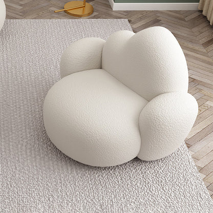 Hedendaagse stijl gebogen bank 33.46 "H armloze bank in het wit