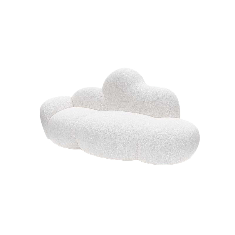 Hedendaagse stijl gebogen bank 33.46 "H armloze bank in het wit