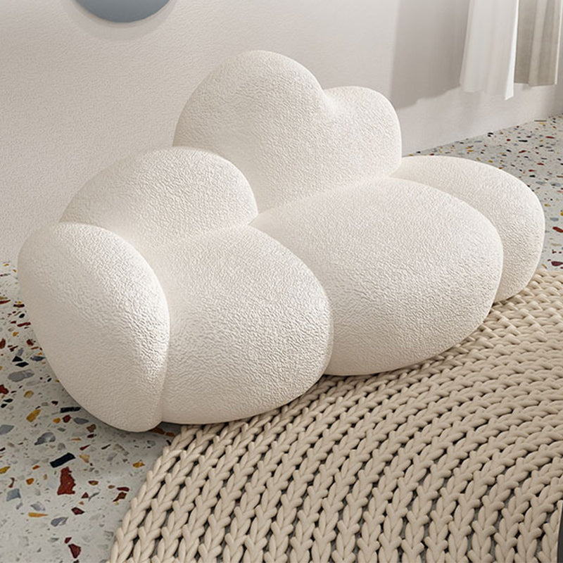 Hedendaagse stijl gebogen bank 33.46 "H armloze bank in het wit