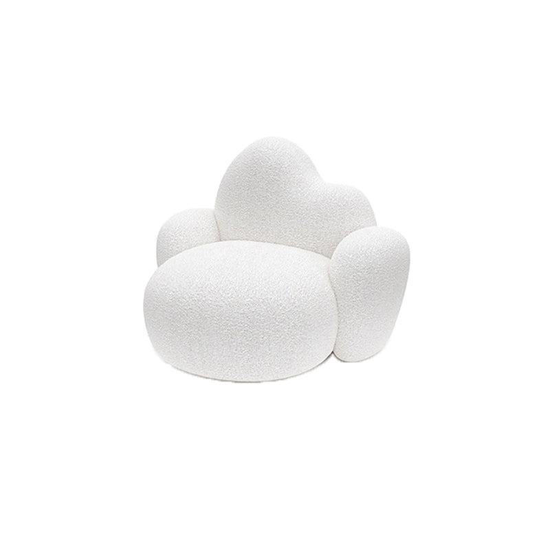 Hedendaagse stijl gebogen bank 33.46 "H armloze bank in het wit