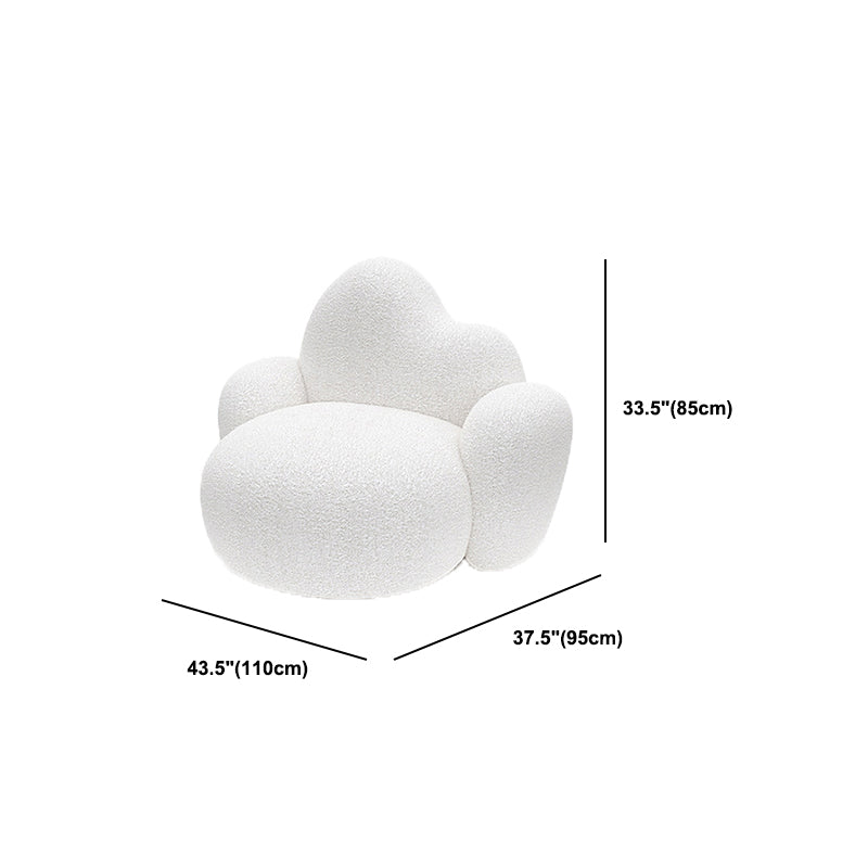 Hedendaagse stijl gebogen bank 33.46 "H armloze bank in het wit