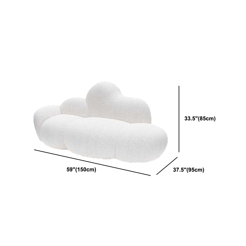 Hedendaagse stijl gebogen bank 33.46 "H armloze bank in het wit