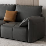 Almohada contemporánea brazo imán de almohadilla de la sala de estar de cuero sofá cama