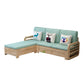 Noordse stof woonkamer bank chaise square arm kussens sofa bed