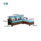 Noordse stof woonkamer bank chaise square arm kussens sofa bed
