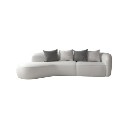 Nordic Living Room Curved Assembled Tight Back Square Arm Seating