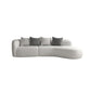 Nordic Living Room Curved Assembled Tight Back Square Arm Seating