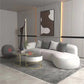Nordic Living Room Curved Assembled Tight Back Square Arm Seating