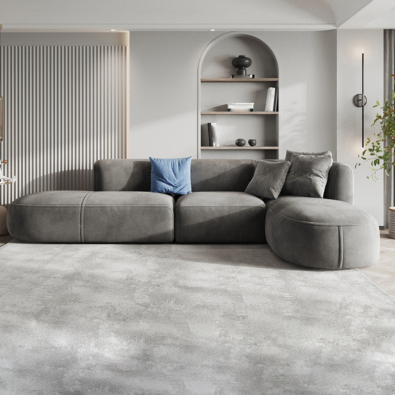 Salon gris nordique modulaire gris ultapeur carré de bras carré