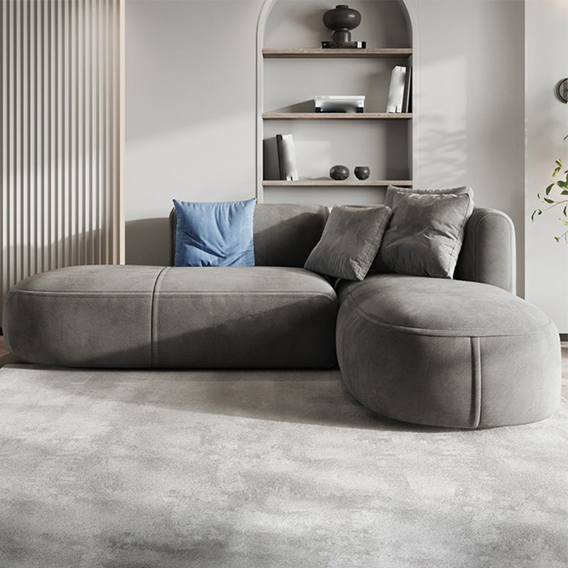 Salon gris nordique modulaire gris ultapeur carré de bras carré