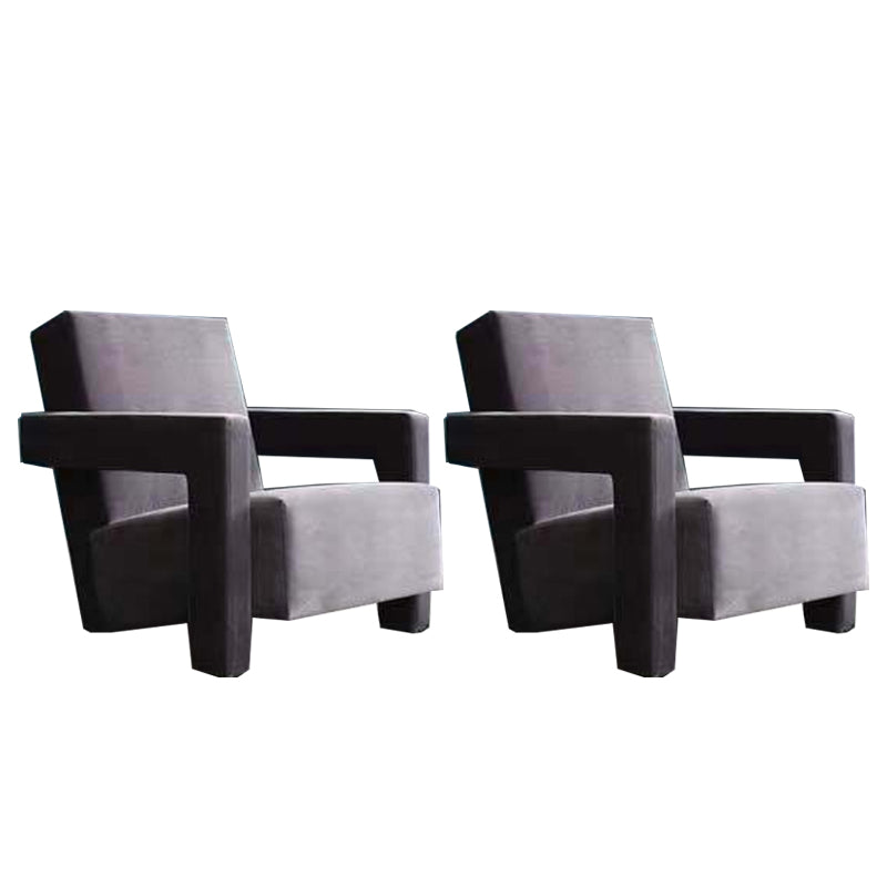 Nordic Fabric Arms Included Square Arms Fixed Back Accent Room Chair