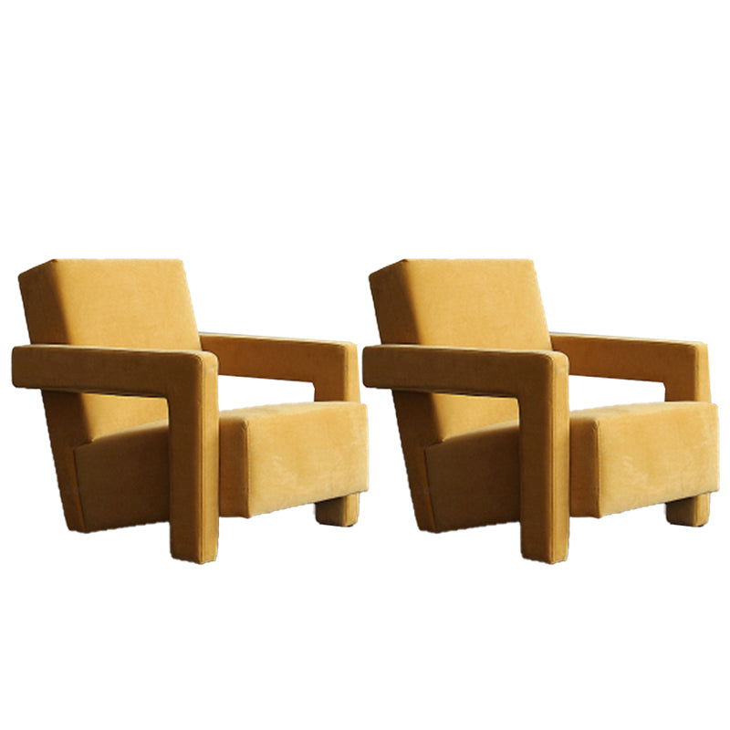 Nordic Fabric Arms Included Square Arms Fixed Back Accent Room Chair