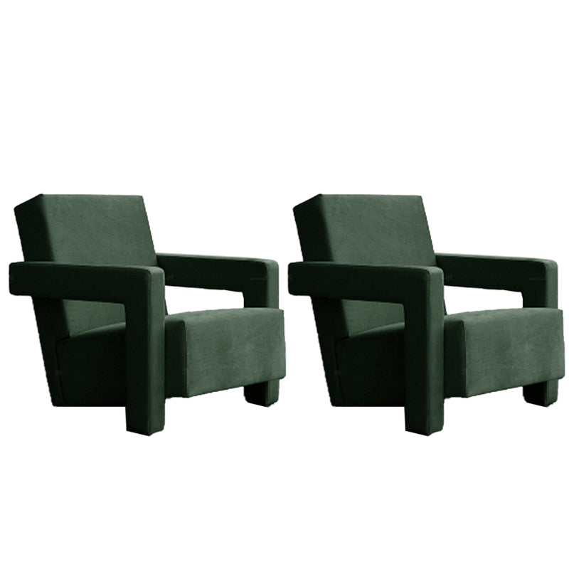 Nordic Fabric Arms Included Square Arms Fixed Back Accent Room Chair