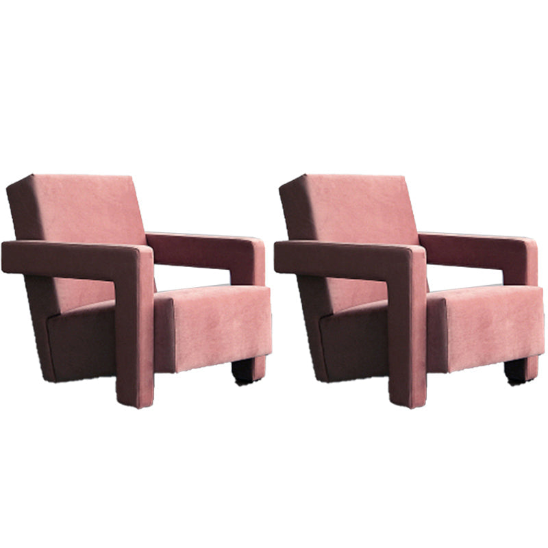 Nordic Fabric Arms Included Square Arms Fixed Back Accent Room Chair