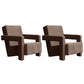 Nordic Fabric Arms Included Square Arms Fixed Back Accent Room Chair