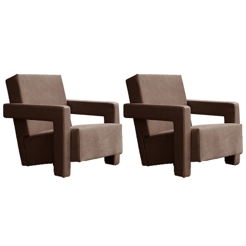 Nordic Fabric Arms Included Square Arms Fixed Back Accent Room Chair