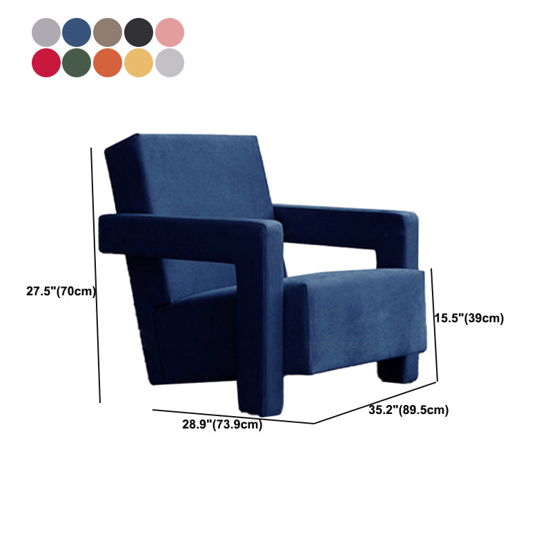 Nordic Fabric Arms Included Square Arms Fixed Back Accent Room Chair