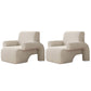 Nordic Arms Included Round Arms Tight Back Living Room Accent Armchair White 2 Piece Set Clearhalo 'Accent Chairs' 'accent_chairs' 'Chairs & Seating' 'furn' 'furn_accent_chairs' 'Furniture' 'Living Room Furniture' 5895336