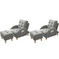Contemporary Arms Included Basic Four Leg Biscuit Back Accent Room Chair Grey 2 Piece Set Clearhalo 'Accent Chairs' 'accent_chairs' 'Chairs & Seating' 'furn' 'furn_accent_chairs' 'Furniture' 'Living Room Furniture' 5895441