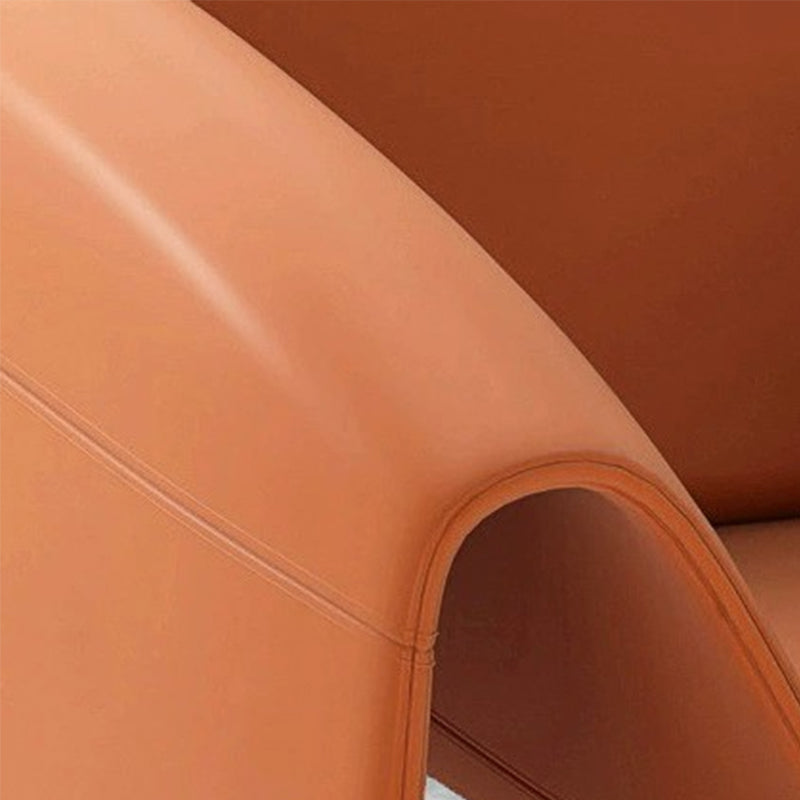 Contemporary Bonded Leather Arms Included with Pillow Accent Armchair Clearhalo 'Accent Chairs' 'accent_chairs' 'Chairs & Seating' 'furn' 'furn_accent_chairs' 'Furniture' 'Living Room Furniture' 5895461