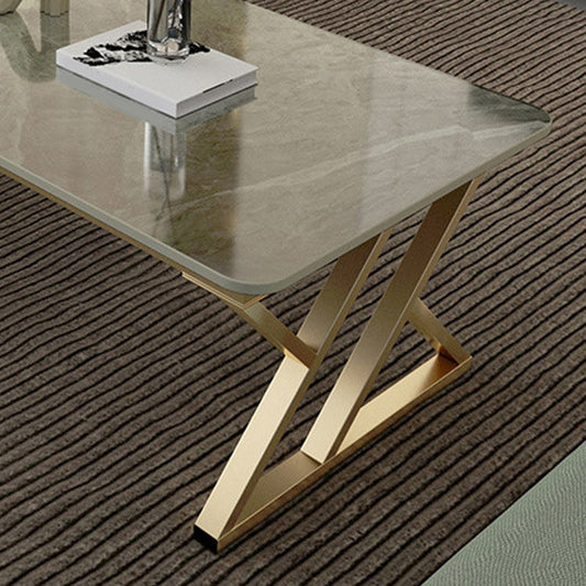 Tavolino da caffè top rettangolo con tavolino da cocktail in base a slitta