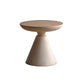 Mesa de cóctel envejecida de estilo francés, mesa de centro con pedestal de madera para sala de estar