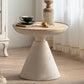 Mesa de cóctel envejecida de estilo francés, mesa de centro con pedestal de madera para sala de estar
