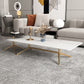 Glam Trestle Coffee Table Slate Rectangular Coffee Table for Living Room