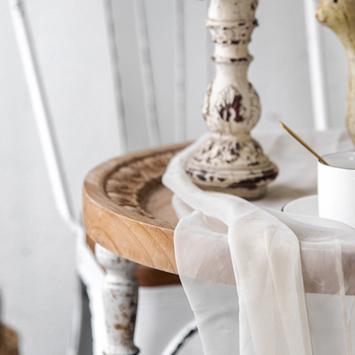 Mesa de cóctel envejecida de estilo francés, mesa de centro de madera para el hogar