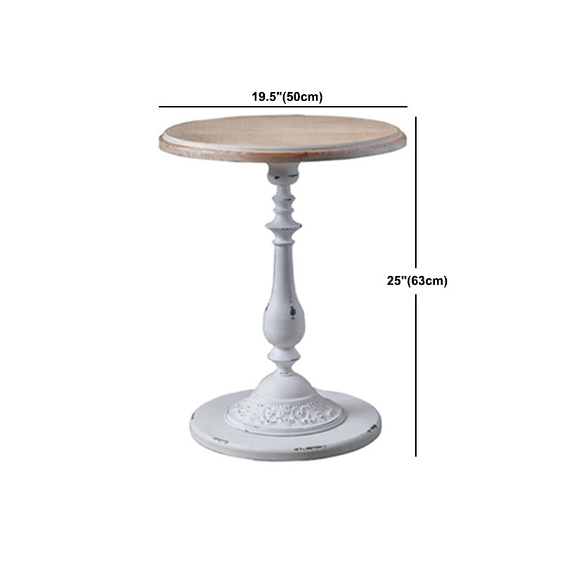 Mesa de cóctel envejecida de estilo francés, mesa de centro de madera para el hogar