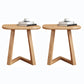 Mesa lateral superior cuadrada de madera sólida 19.7 "de altura Resumen de la mesa de la base de la altura