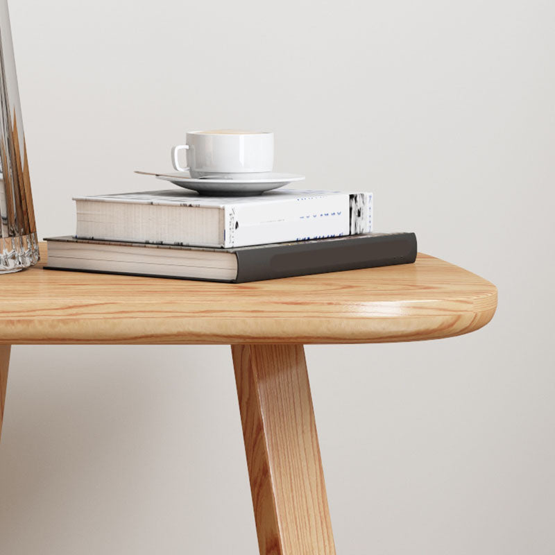 Mesa lateral superior cuadrada de madera sólida 19.7 "de altura Resumen de la mesa de la base de la altura