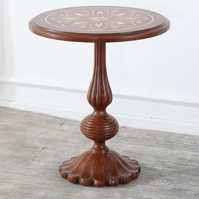 Tavolino in legno in legno in stile country francese 26.77 "tavolo da piedistallo alto