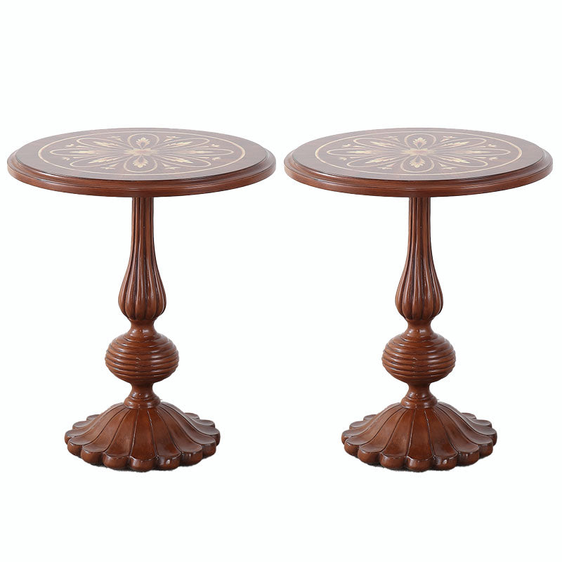 Tavolino in legno in legno in stile country francese 26.77 "tavolo da piedistallo alto