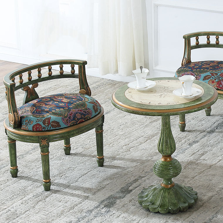 Tavolino in legno in legno in stile country francese 26.77 "tavolo da piedistallo alto