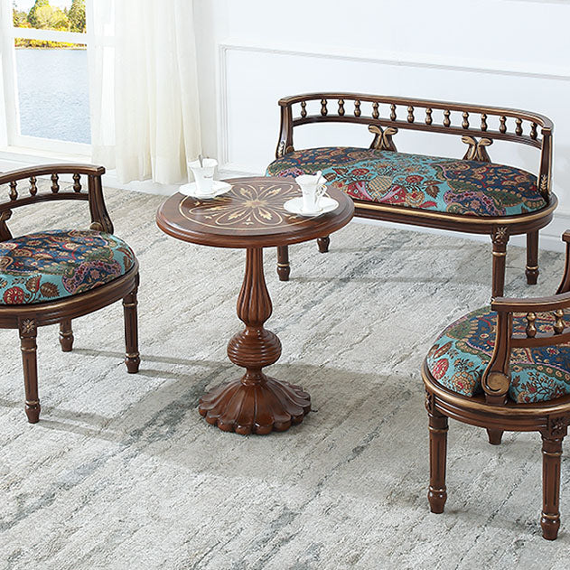 Tavolino in legno in legno in stile country francese 26.77 "tavolo da piedistallo alto