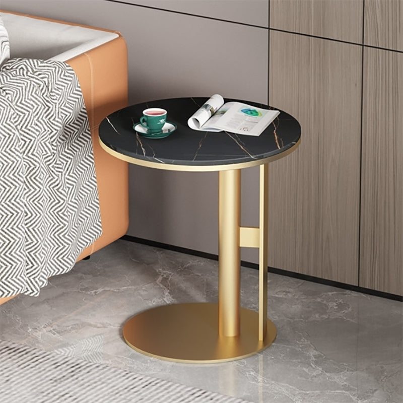 19.69" Tall Contemporary Style Side End Table Round Sofa Side Accent Table