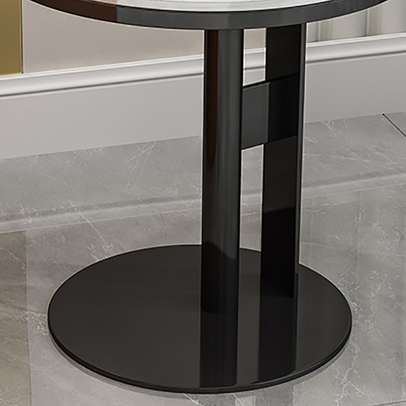 19.69" Tall Contemporary Style Side End Table Round Sofa Side Accent Table