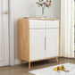 Modern Straight Legs Side Cabinet Wood Knobs Cabinet with Drawer