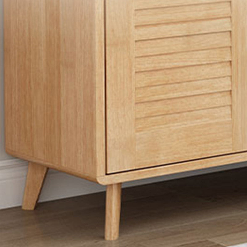 Modern Straight Legs Side Cabinet Wood Knobs Cabinet with Drawer