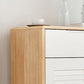 Modern Straight Legs Side Cabinet Wood Knobs Cabinet with Drawer