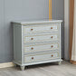 Modern Rectangle Side Cabinet Gray Wood Knobs Cabinet with Drawer