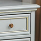 Modern Rectangle Side Cabinet Gray Wood Knobs Cabinet with Drawer