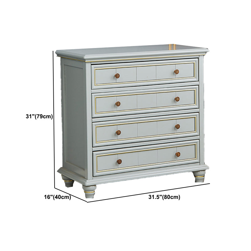 Modern Rectangle Side Cabinet Gray Wood Knobs Cabinet with Drawer