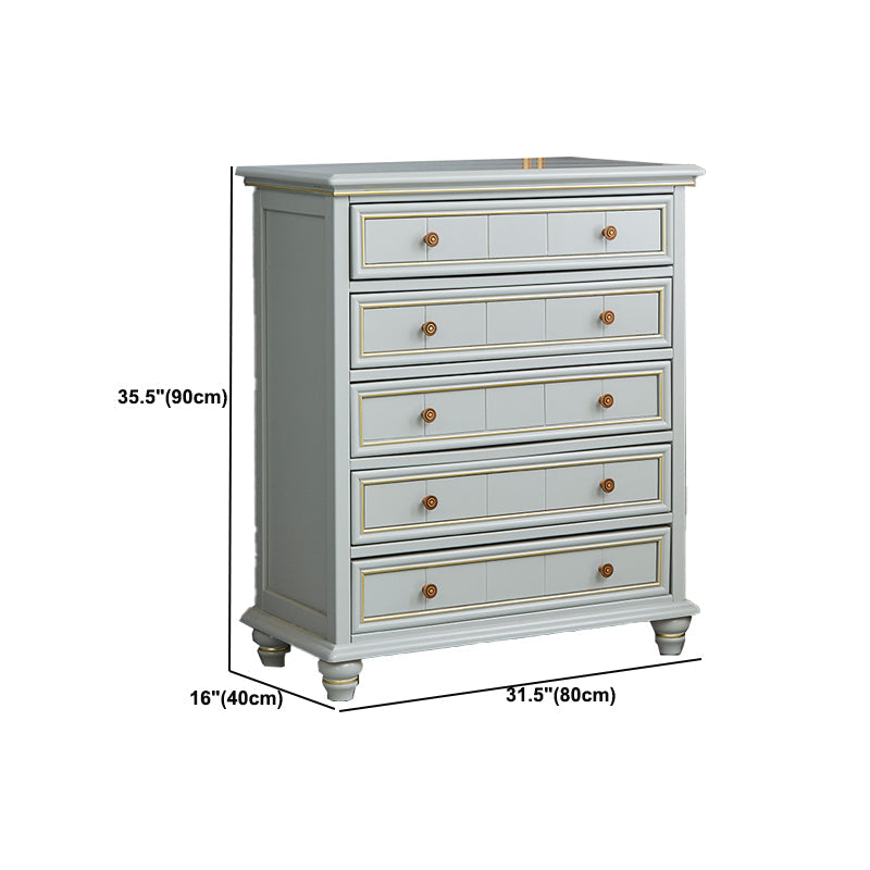 Modern Rectangle Side Cabinet Gray Wood Knobs Cabinet with Drawer