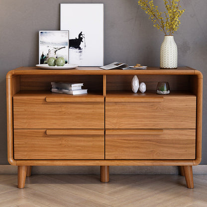 Rectangular Modern Cabinet Wood Minimalist Side Cabinet with Drawer