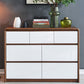 Rectangular Modern Cabinet Wood Minimalist Side Cabinet with Drawer