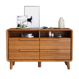 Rectangular Modern Cabinet Wood Minimalist Side Cabinet with Drawer