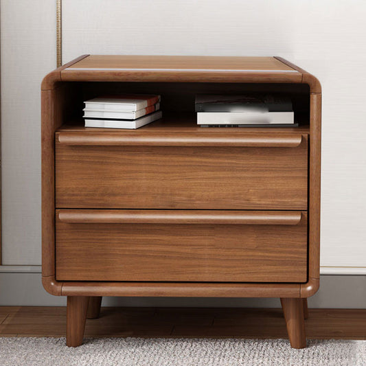 Modern Rectangular Cabinet Wood Minimalist Side Cabinet with Drawer 24"L x 16"W x 25"H Dark Wood