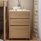 Modern Square Wood Cabinet on Wheels Side Cabinet with Drawer